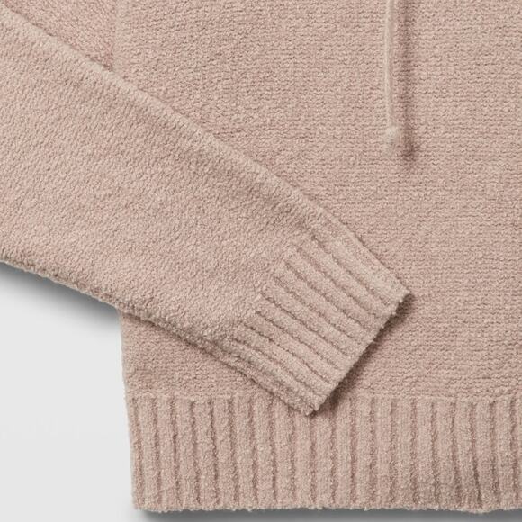 Club Monaco Pale Pink Pullover Boucle Hoodie - Picture 3 of 9